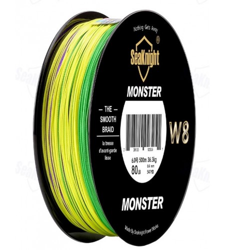MULTI FIBRA MULTICOLOR LB 20 MM 0,16 MT 500 BRAID 8 FILI MONSTER W8 KG 9,1