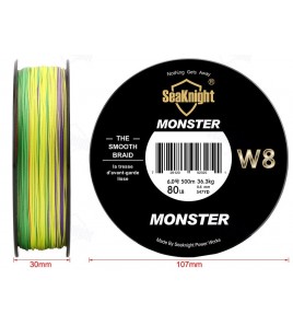 MULTI FIBRA MULTICOLOR LB 20 MM 0,16 MT 500 BRAID 8 FILI MONSTER W8 KG 9,1