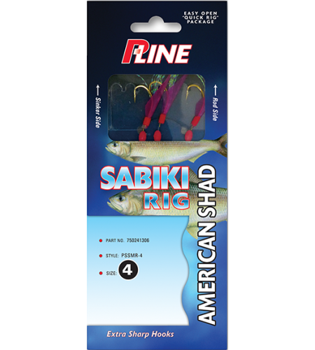 SABIKI P-LINE AMERICAN SHAD COLORE ROSSO