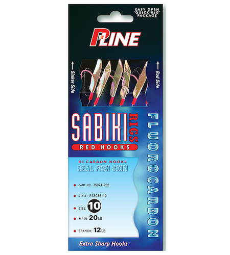 SABIKI P-LINE RIGS 100% FLUOROCARBON AMO ROSSO 12