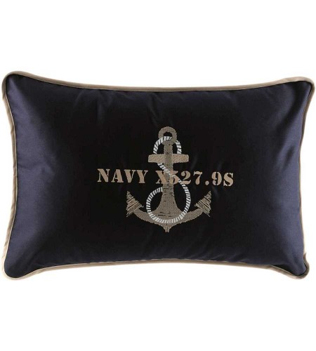 CUSCINO RICAMATO NAVY 40X60
