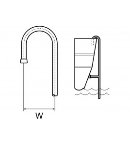 SCALETTE CON CURVE D'ATTACCO GIREVOLI E 4 GRADINI H 115 CM