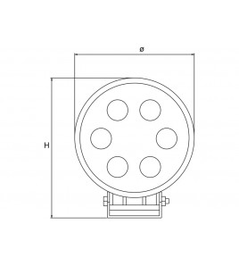 FARO DA COPERTA SPOT LED 6X3W