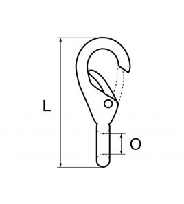 MOSCHETTONE FISSO STANDARD L 73 MM FORO 16 MM