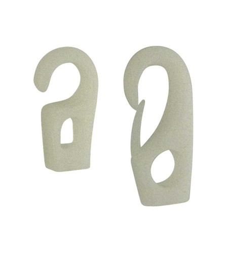 GANCETTO BIANCO PER ELASTICI ELASTICO MM 6