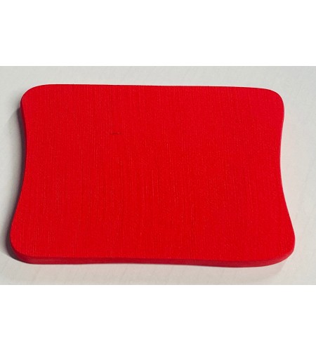 SUGHERO AVVOLGI LENZA RETTANGOLARE COLORE ROSSO 13 X 20 CM