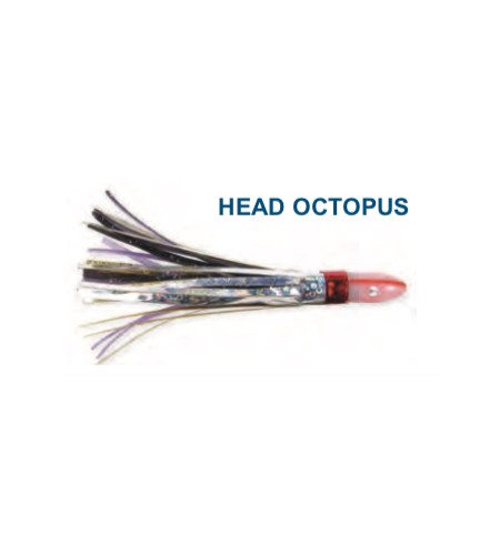 Artificiale head Octopus Argento Nero cm 10 Gr 10