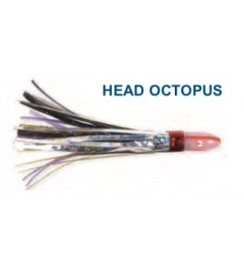 Artificiale head Octopus Argento Nero cm 12 Gr 18