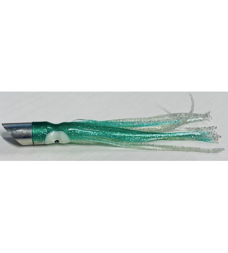Kona Artificiale Traina in Testa Lega TILTER gonna Silicone Green cm 11 Colore Silver Green