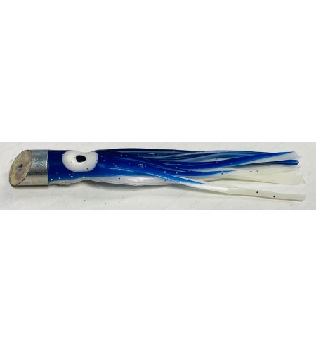 Kona Artificiale Traina in Testa Lega TILTER gonna Silicone Green cm 7,5 Colore Blue Bianco 