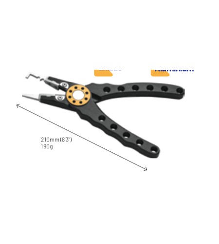 PINZA ALLUMINIO E ACCIAIO COLORE BLACK APRI SPLIT RING