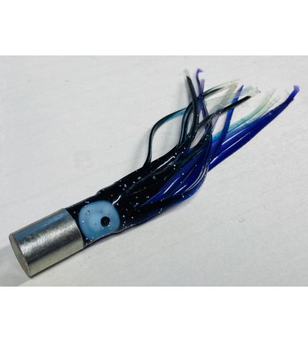 Kona Artificiale Traina in Testa Lega Gonna Silicone Violet Black cm 9