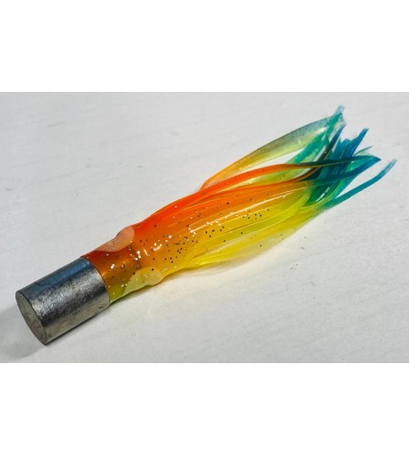 Kona Artificiale Traina in Testa Lega Gonna Silicone Rainbow cm 9