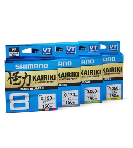 Trecciato Shimano Kairiki 8 150m Mantis Green 0.16 mm 10.3 kg