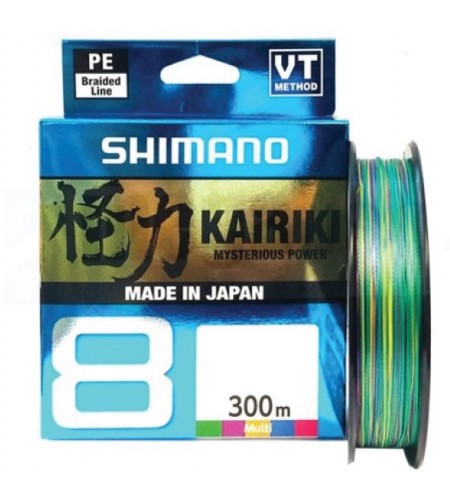 Trecciato Shimano Kairiki 8 300 mt Multi Color 0.160mm/10.3kg