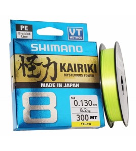 Trecciato Shimano Kairiki 8 300m YELLOW 0.16 mm 10.3 kg