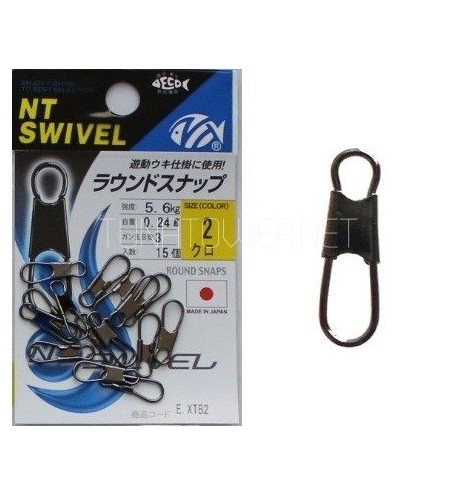 Agganci Rapido NT brass Round Snap 374 Tataki Misura 2 Pz 15 Kg 5,6