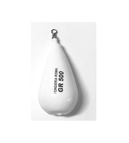 PIOMBO GR 100 BOLENTINO PERA CON GIRELLA PLASTIFICATO BIANCO