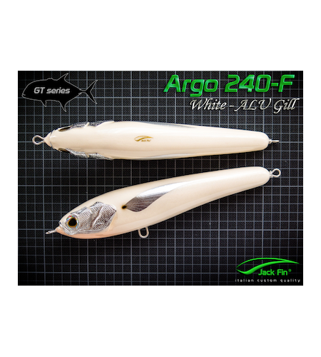 ARTIFICIALE STICK BAIT ARGO 240-F MM 240 GR 175 FLOATING COLORE WHITE ALU GILL