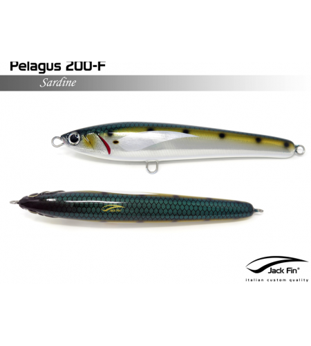 ARTIFICIALE STICK BAIT PELAGUS 200-F MM 82 GR 1 FLOATING COLORE SARDINA