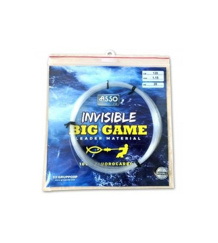 FILO ASSO INVISIBLE BIG GAME LB 50 MM 70 MT 20 FLUOROCARBON