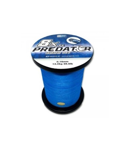 ASSO PE 8X PREDATOR 0,62 MM 183,0 LB PE 15,0 TRECCIATO BLUE MT 2100