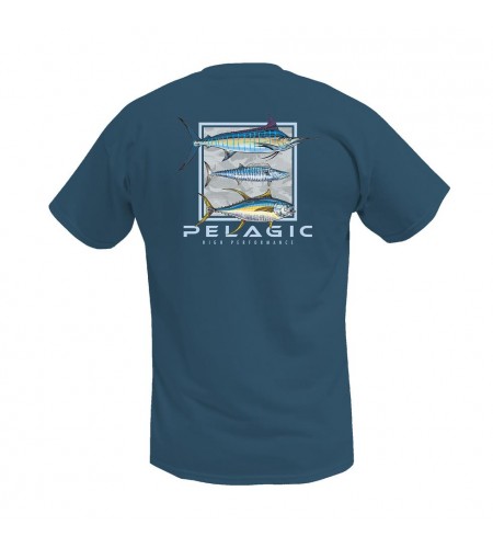 MAGLIA MANICA CORTA PELAGIC CAMO SLAM PREMIUM SMOKEY BLUE