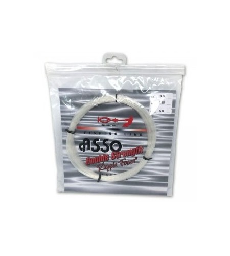 FILO PESCA MM 75 LB 80 ASSO DOUBLE STRENGTH ULTRA SOFT MT 60 NYLON  ,SPEDIZIONI GRATUITE