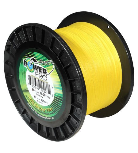 Power Pro Spectra mm 0,23 KG 15 LB 33 MT 1370 Colore GIALLO 4 Fili