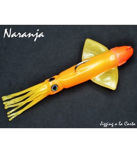 ARTIFICIALE SILICONE CALAMAR JLC GR 200 COLORE NARANGIA ORANGE