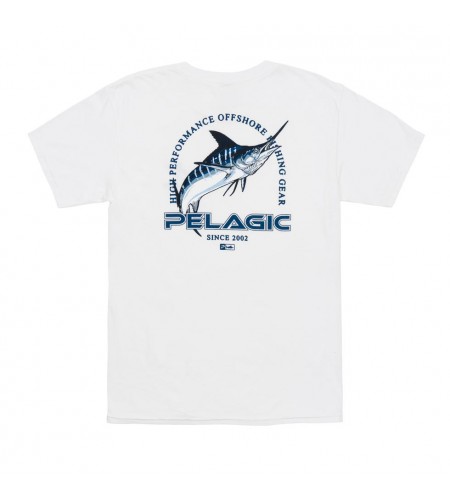 MAGLIA MANICA CORTA PELAGIC FLYING MARLIN PREMIUM T-SHIRT WHITE