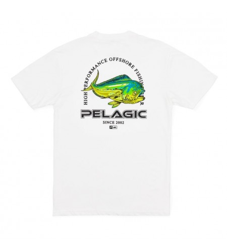 MAGLIA MANICA CORTA PELAGIC FLYING DORADO PREMIUM T-SHIRT WHITE