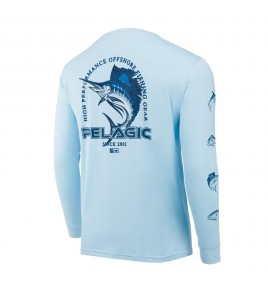 MAGLIA MANICA LUNGA PELAGIC AQUATEK SAILFISH FISHING SHIRT LIGHT BLUE