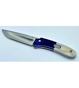 Coltello Acciaio WAHOO SPELUCCHIO 11 LAMA Cm 11 in RWL 34 ZFA BLU WHITE high quality' Made in Italy 100%