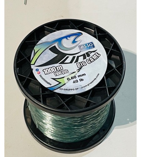 FILO PESCA ASSO Tuna Big Game 80 LB MM 0,90 Mt 1000 Green Grey,SPEDIZIONI  GRATUITE