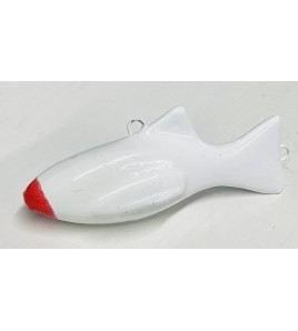 PB PESCE Fonderia Roma x Affondatore Con Aletta Inox KG 4,750 Plastificato Bianco 