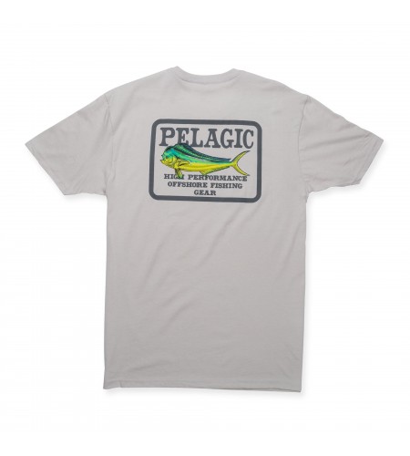 MAGLIA MANICA CORTA PELAGIC GAME FISH DORADO PREMIUM TEE LIGHT GREY 