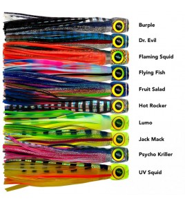 KONA MAGGOT BLACK MAGIC TRAINA D'ALTURA X Aguglie Blu Marlin Vela Tonni CM 200 COLORE RED FLAMING SQUID