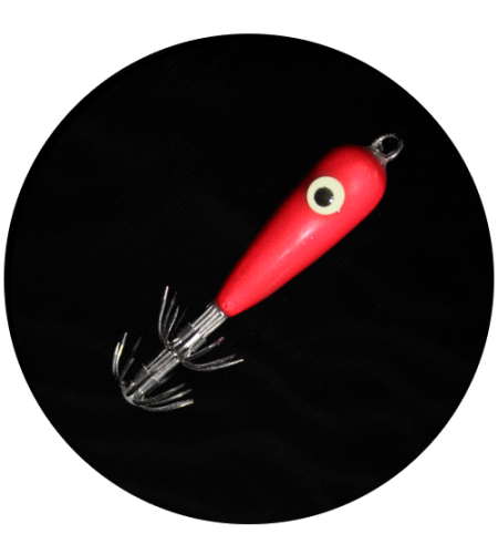 Artificiali MATAKI Squid Calamari 5 Cm Colore ROSSO