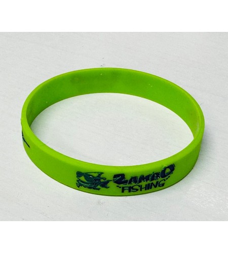 BRACCIALETTO ZAMBO FISHING IN SILICONE ANALLERGICO COLORE VERDE FLUO