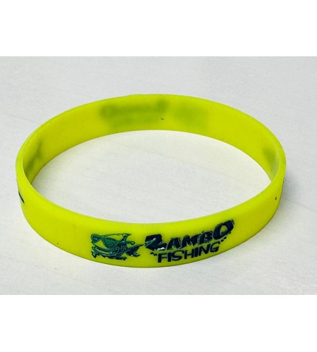 BRACCIALETTO ZAMBO FISHING IN SILICONE ANALLERGICO COLORE BLUE YELLOW