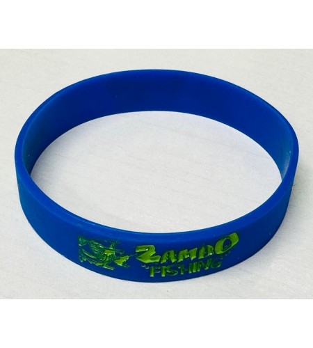BRACCIALETTO ZAMBO FISHING IN SILICONE ANALLERGICO COLORE ORANGE BLUE 