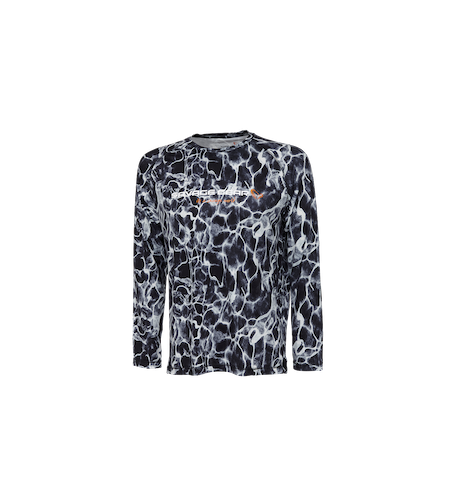 MAGLIA SAVAGE NIGHT UV LONG SLEEVE T-SHIRT BLACK WHITE
