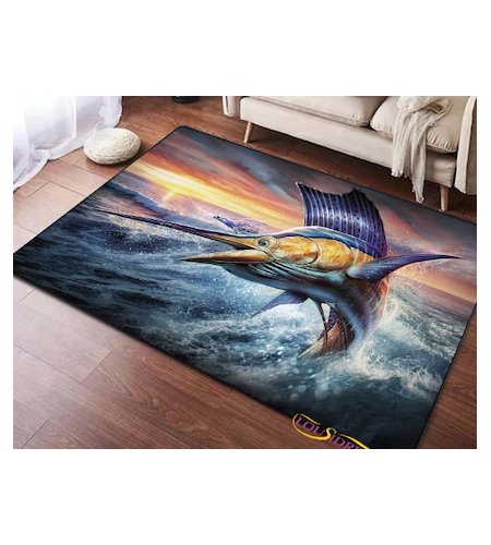 Tappeto ZFA Fishing Sailfish Cm 60x90 Antiscivolo