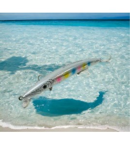 ARTIFICIALE FISHUS ESPETRON LONH MINNOW CM 11 GR 10,5 Colore RWW RAIBOW WHITE BY LURENZO