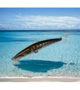 ARTIFICIALE FISHUS ESPETRON LONH MINNOW CM 11 GR 10,5 Colore GREY CUDA BY LURENZO