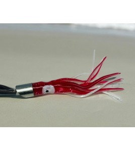 Kona Artificiale Traina in Testa Lega TILTER gonna Silicone Green cm 7,5 Colore Rosso Bianco 