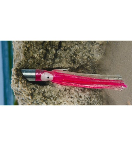 Kona Artificiale Traina in Testa Lega TILTER gonna Silicone Green cm 7,5 Colore Pink Argento
