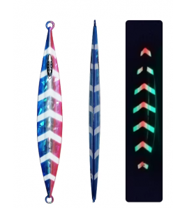 ARTIFICIALE SLOW JIGGING ZFA ZAZU-SU GR 250 RAIMBOW ZEBRA GLOW