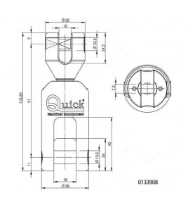GIUNTO ANCORA GIREVOLE OLYMPIC X catena 6/8 Kg 12